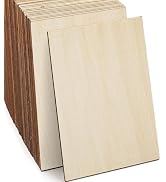 Basswood Sheets, 30 Pack Unfinished Wood, Rectangle Thin Plywood Wood Sheets for Crafts, Wood Bur...