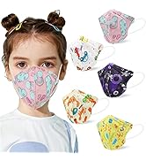 Cute KN95 Face Masks for Kids 50 Pack 5 Layers Breathable Children Safety Respirator Multicolor C...