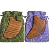 Moreinday Gua Sha Tool for Face, 2 Pack Wooden Gua Sha Facial Tools Reduce Puffiness for Women - ...