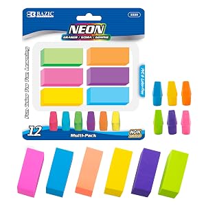 Neon Eraser Set