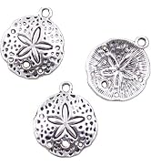 Sluswallow 20 Pcs Charms Shell Starfish Antique Silver Pendants for Making Bracelet Necklace Jewe...