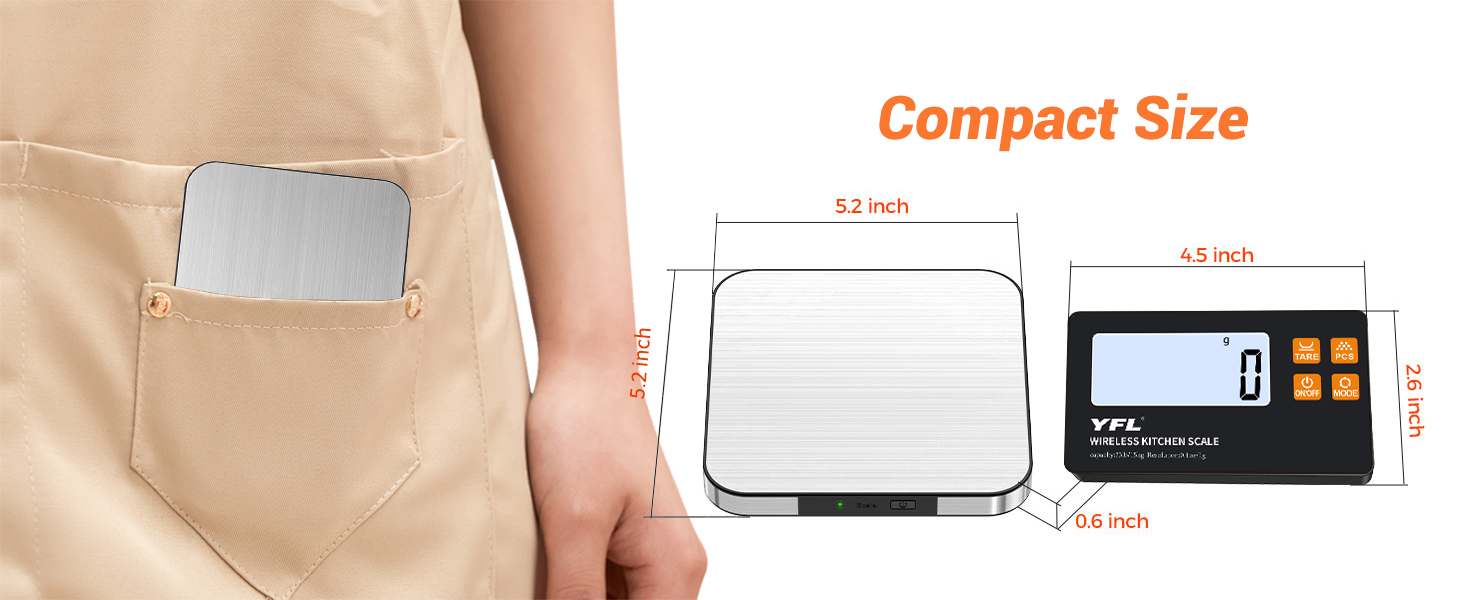Wireless Kitchen Scale with Remote Display