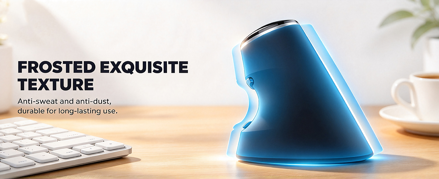 DELUX Wireless Ergonomic Vertical Mouse,Ergo Mouse for Large Hands (M618PD)
