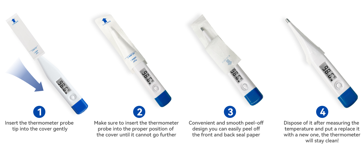 Disposable Probe Covers for Oral Thermometer and Rectal Thermometer