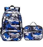 BLUEFAIRY Boys Backpack with Lunch Box for Kids Elementary Middle School Bags Set Child Book Bags...