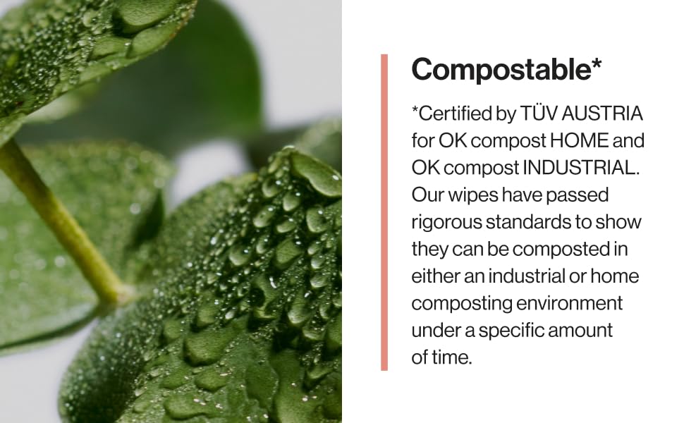Compostable Certified by TUV ASTRIA for OK compost HOME and OK compost INDUSTRIAL.