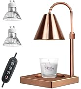 Candle Warmer Lamp, Dimmable Metal Candle Lamp Warmer Height Adjustable, Compatible with Yankee C...