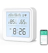 WiFi Temperature and Humidity Sensor: Wireless Digital Hygrometer Indoor Thermometer with App Ale...