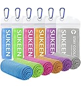 Sukeen Cooling Towels 6 Pack (40"x 12"), Cooling Towels for Neck and Face, Cooling Rags, Lightwei...