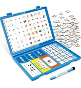 Aizweb Magnetic CVC Word Games – 140 Pieces Phonics Manipulatives Kit with Picture & Letter Tiles...