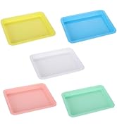 5 Pcs Plastic Kitten Litter Boxes Small Bunny Litter Box Open Cat Litter Box Pet Kitty Litter Pan...