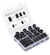 Nylon Cable Gland Kit, CGELE 50 Pack Plastic Waterproof Adjustable Connector 3-16mm Strain Relief...