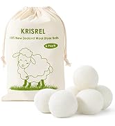 Wool Dryer Balls 6 Pack XL Laundry Dryer Balls,New Zealand Wool Natural Organic Fabric Softener,S...