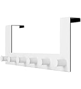 WEBI Over The Door Hook,Door Hanger:Over The Door Towel Rack,6 Peg Door Hooks for Hanging,Door Co...