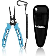 FLISSA 7-1/2 Inch Fishing Pliers, 420 Stainless Steel Fish Pliers, Corrosion Resistant Fishing Pl...