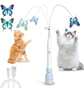 Wortade Interactive Cat Toys for Indoor Cats, Automatic Butterfly Cat Toy USB Rechargeable, Elect...