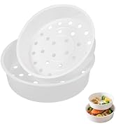 Angoily Rice Cooker Steamer Basket, 3L 5L Plastic Steam Rack Insert for 8.85" Cooker Pot, 2Pcs Ro...