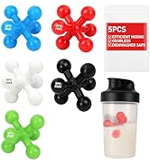 Hydro2Go Shaker Ball 5-Pack, BPA-Free Food Grade Plastic Replacement Mixing Balls for Protein Sha...