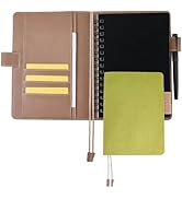 CRASPIRE A6 Velvet Notebook Cover Dark Olive Green Leather Book Sleeve with Card Slots 4.5 x 6.6 ...
