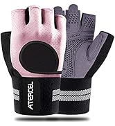 ATERCEL Weight Lifting Gloves Breathable Workout Gloves with Wrist Support for Gym, Exercise, Pul...