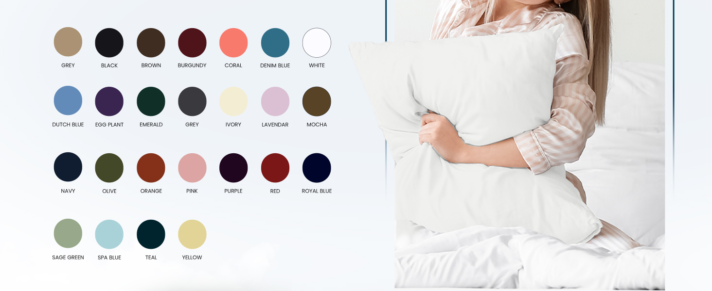 Pillowcase 4 Pack spa blue pillow cases black pillowcase navy pillow cases white pillowcases
