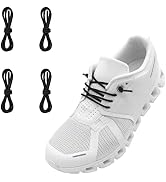 NDTEZUGT 2 Pairs 1/10" (2.5mm) Elastic Thin Shoe Laces, Stretch Round Shoelaces Shoe String Repla...