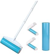 Large Reusable Lint Rollers, Washable Lint Roller 8 inches Cat Dog Pet Hair Remover with 3 Extend...