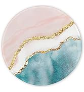 Auhoahsil Mouse Pad, Marble Theme Round Non-Slip Rubber Mousepad with Stitched Edges for Wireless...
