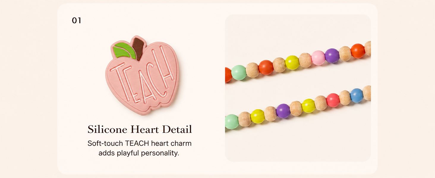 beaded badge lanyard for teacher