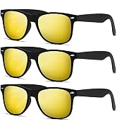 DEMIKOS Sunglasses Men Polarized Sunglasses for Mens Womens Retro Mirror Lens for Driving Fishing...