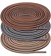UpUGo 3 Pair Boot Shoe Laces, Round Shoelaces for Athletic Running Hiking Sneakers Shoes Boot