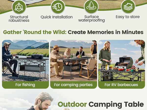 folding table camping