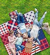 Poedist Extra Large Picnic Blanket Waterproof,80"x 80"Foldable Machine Washable Beach Blanket,Out...