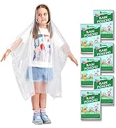 SWOGAA Disposable Rain Ponchos for Kids 6 Pack/Adults 10 Pack/Ponchos Family 6 Pack Extra Thicker...