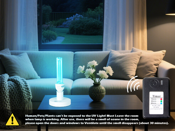 Please leave the area while the lamp is in operation