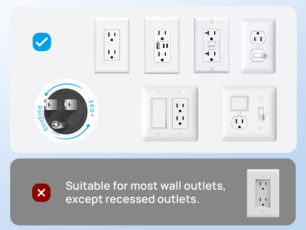 extension cord flat wall plug