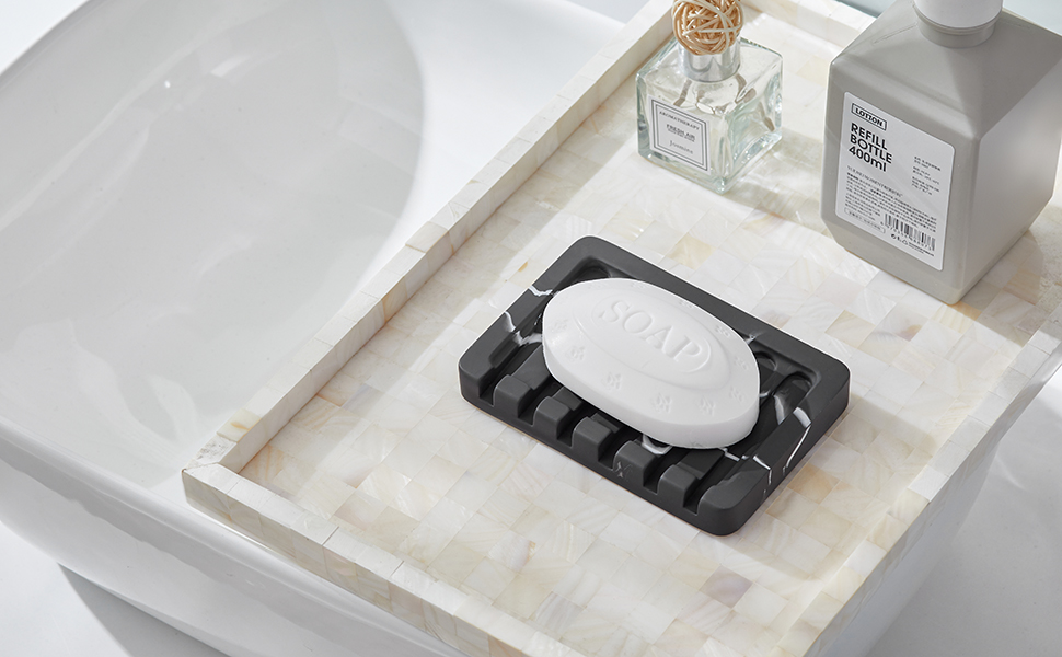 INIUNIK Self Draining Soap Dish Soap Holder