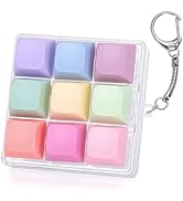 Dalycro Keyboard Fidget Toys for Adults, 9-in-1 Keyboard Clicker Fidget Keychain with Clicky Soun...