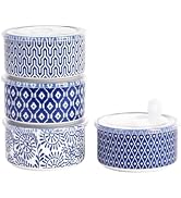 Selamica Ceramic Bowls with Lids,14 OZ Small Serving Bowls with Lids for Lunch Picnic Microwave S...