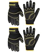 JUMPHIGH Safety Work Gloves, Utility Mechanic Working Gloves High Dexterity Touch Screen for Mult...