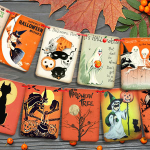 Halloween Party Decorations,Trick or Treat Sign Banner,Vintage Halloween Decorations Pumpkin