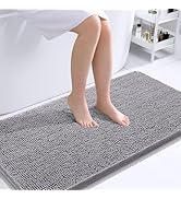 OLANLY Bathroom Rugs 44x24, Extra Soft Absorbent Chenille Bath Rugs, Rubber Backing Quick Dry, Ma...