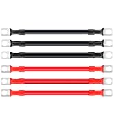 6PCS 2AWG Battery Cables with Terminals, Auto Battery Cable with 3/8"" Lugs Terminals Copper Wire...