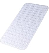 Bathtub and Shower Mats, 28 x 15 Inch Non-Slip Bath Mat, Machine Washable Bath Tub Mat with Sucti...
