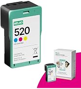 Nelko 520 Genuine Color Ink Cartridges, 2.0 High-Yield Ink Cartridge Compatible with PP01 & PP03 ...