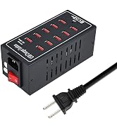10-Port Charging Station, 10-in-1 Multi Port USB Charger for iphone13/14/15,60W Power Delivery De...
