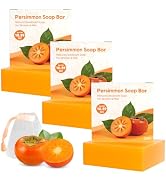 GPP Persimmon Soap Bar for Body Odor Control – 3 PCS Natural Body Wash Soap for for Old People Sm...