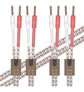Viborg Pair VS903 Solid Flat OFC Speaker Cable, 17AWG(1.0 mm2) Premium HiFi Dynamic Speaker Wire(...