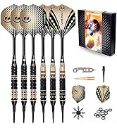WIN.MAX Darts Plastic Tip - Soft Tip Darts Set - 6 Pcs 18 Gram Flights Flight Protectors and Wren...