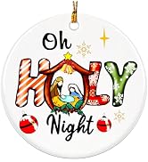 O Holy Night, Nativity Ornaments, Christian Ornaments for Christmas Tree, Baby Jesus Ornament, Re...